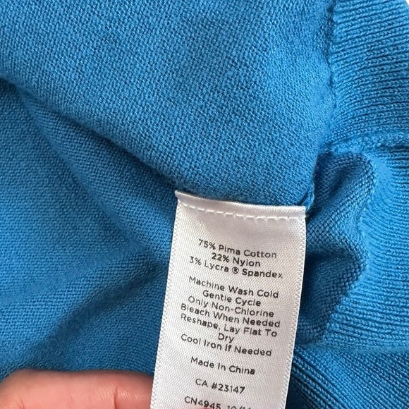 Talbots Womens Cardigan Sweater Size XS Blue Button Up 3/4 Sleeve - Picture 15 of 17